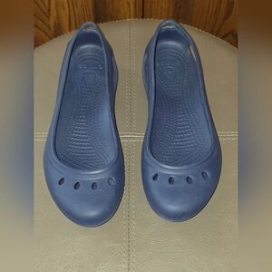 Crocs Womens Ballet Flats Kadee size 10 Navy Blue